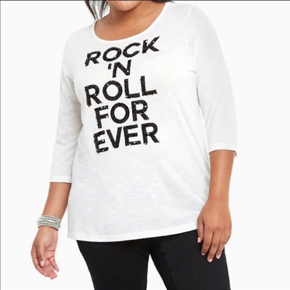 NWT Torrid Rock and Roll Forever Shirt sz 0